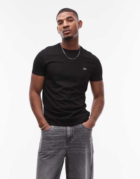 Lacoste - Sort T-shirt i pimabomuld - view 1