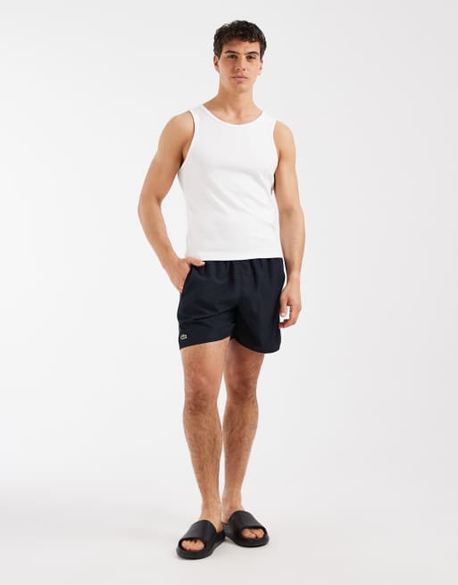 Lacoste - Sorte badeshorts med kontrastpaneler, 2 af 5
