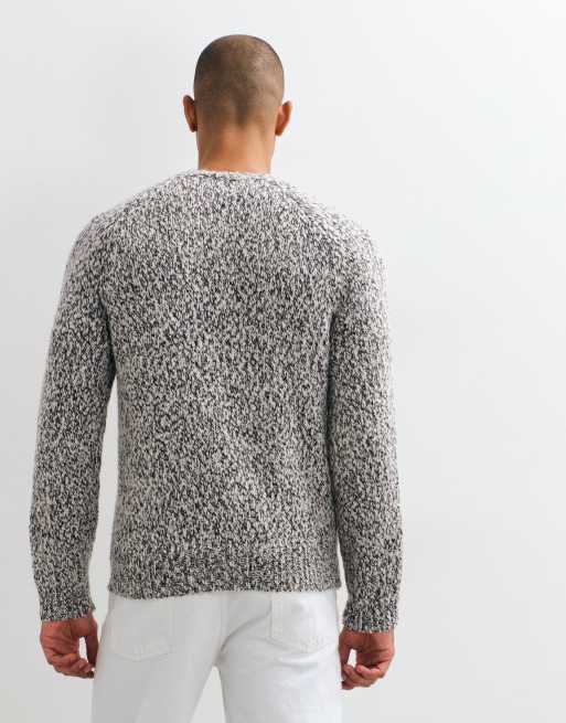 Lacoste speckled knit jumper in cream, 3 of 5
