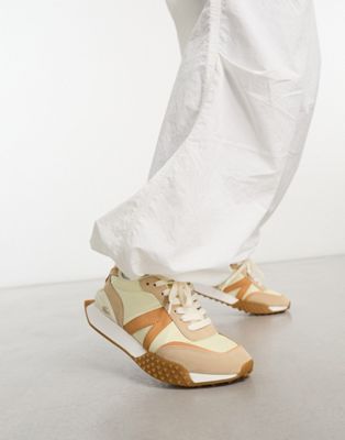 Lacoste Spin Deluxe trainers in off white and light brown - ASOS Price Checker
