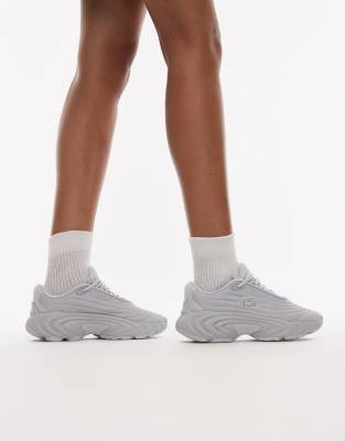 Lacoste Spinor Textured Chunky Trainers In Gray