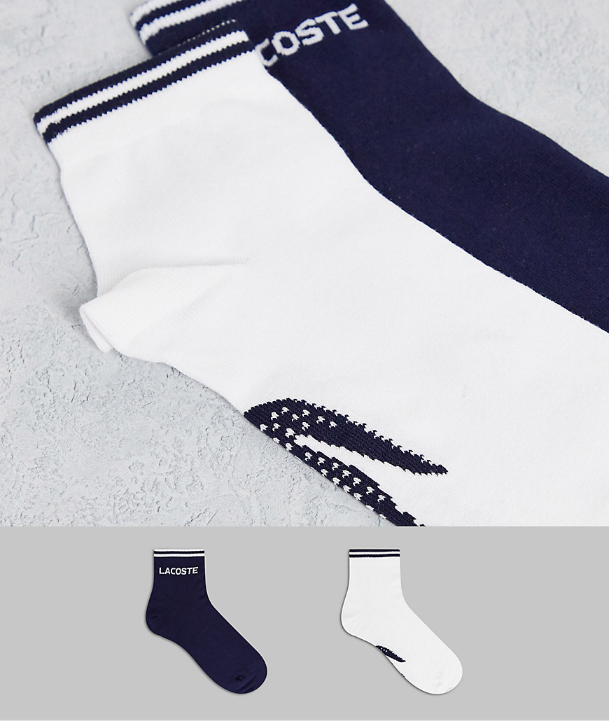 Lacoste Sport 2-pack ankle socks-Navy