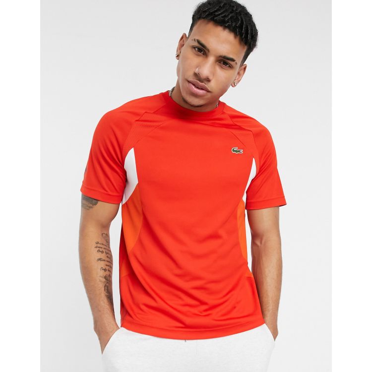 Do forkorte Tørke Lacoste sport breathable color block tennis t-shirt | ASOS