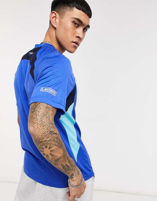 lacoste sport t shirt blue