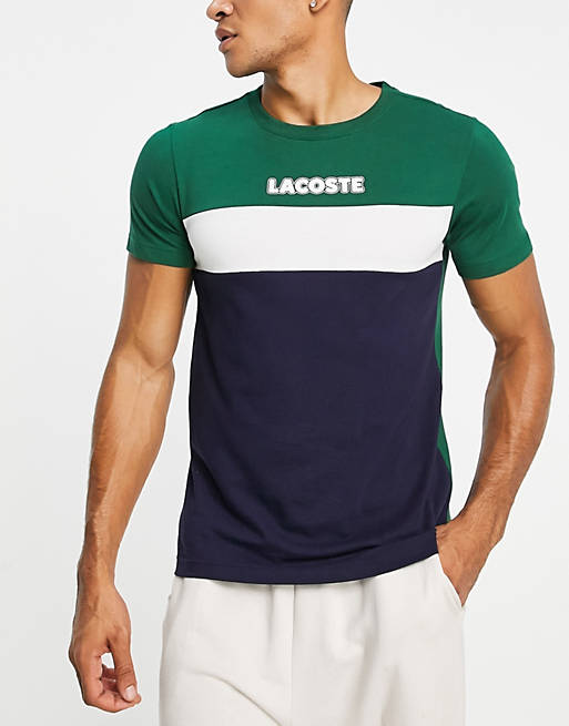 Mens Soulstar T Shirts Colour Block Print Short Sleeve Casual Sports Top 