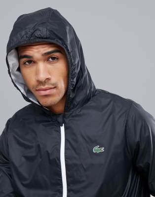 lacoste lightweight hooded jacket