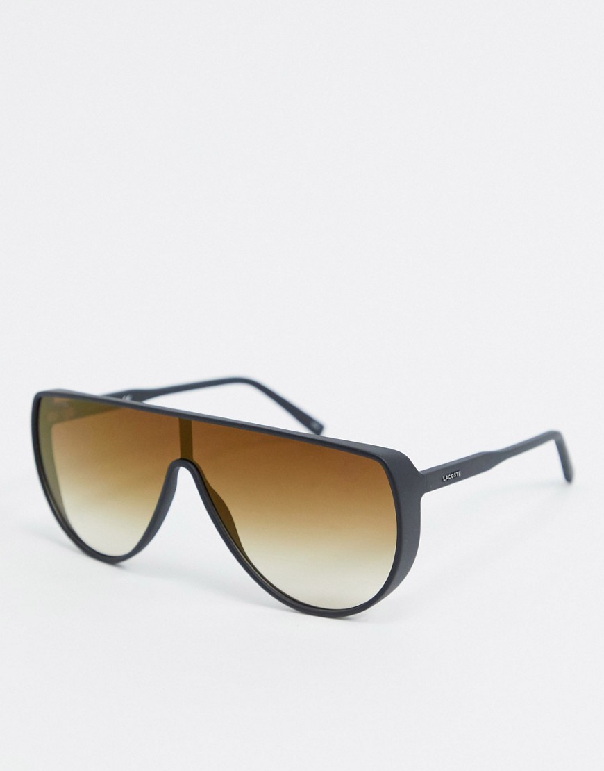 Lacoste Sport – Inspired – Solglasögon med flat brow-Svart