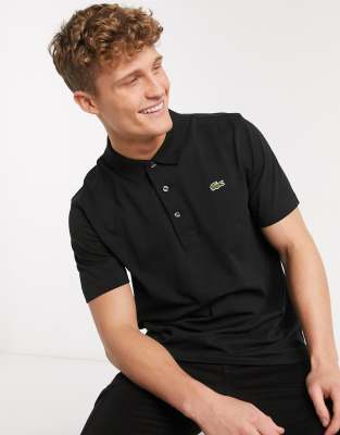 Lacoste Sport logo polo in black