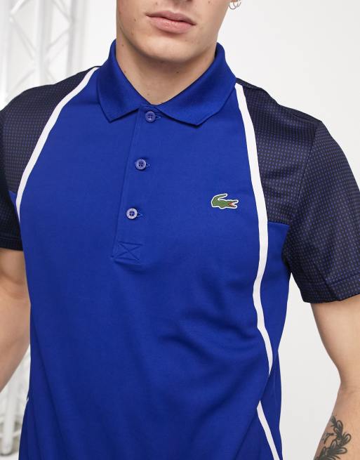 Polo lacoste 2025 sport bleu