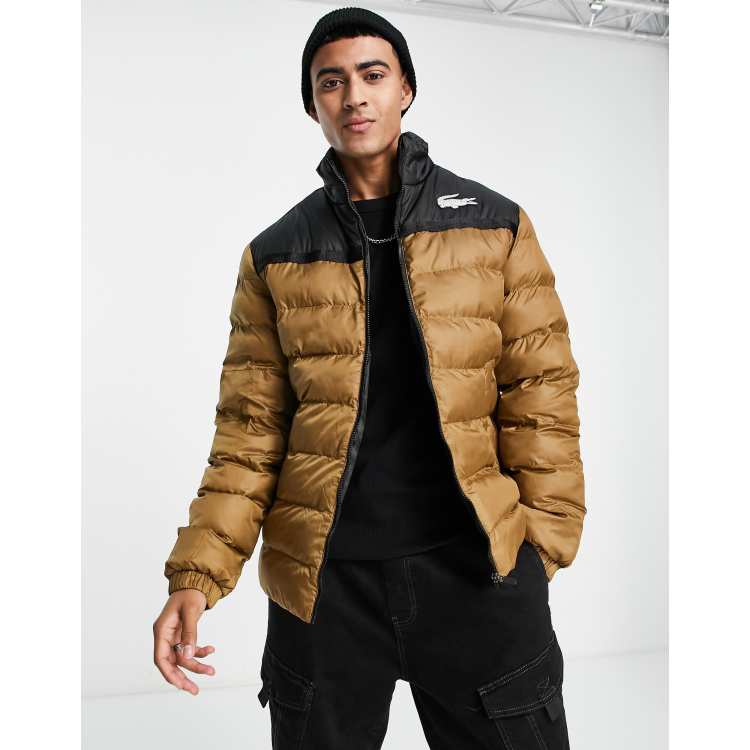 Lacoste - Monogram Puffer Jacket - Brown