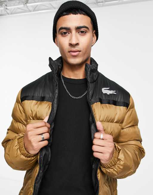 Lacoste - Monogram Puffer Jacket - Brown