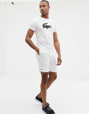 Lacoste Sport running shorts in white 