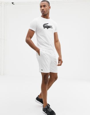 Lacoste Sport running shorts in white 