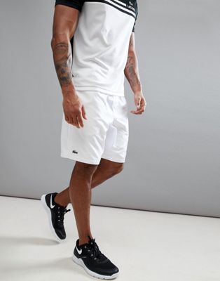 Lacoste Sport Running Shorts in White 