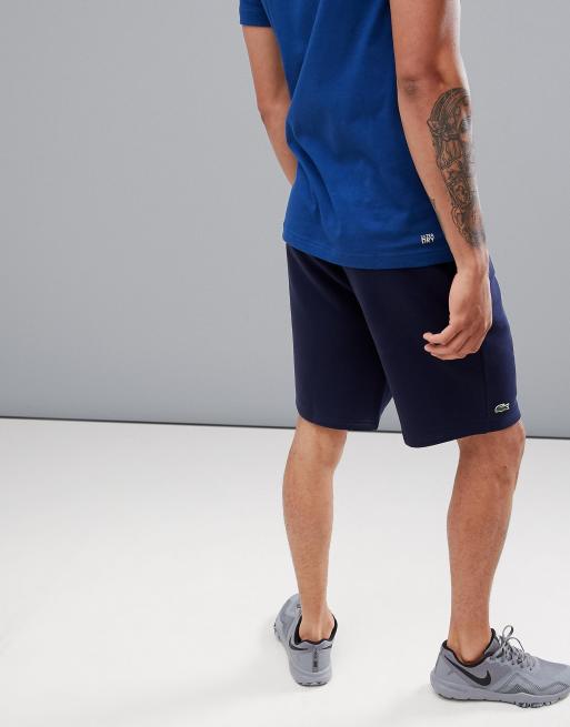 Lacoste navy shop fleece shorts