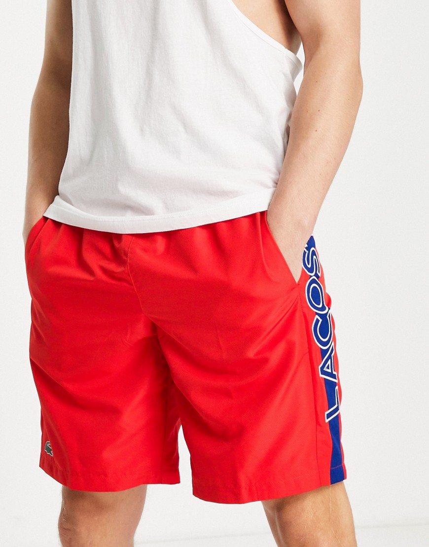 Lacoste – Sport-Shorts-Rot