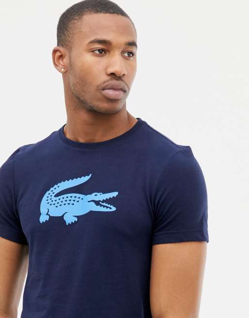 Tee shirt lacoste outlet bleu marine