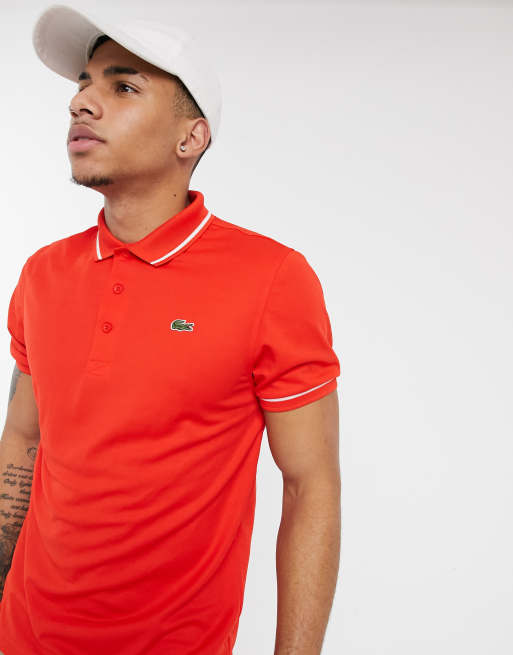 Lacoste sport tennis piped technical pique polo shirt