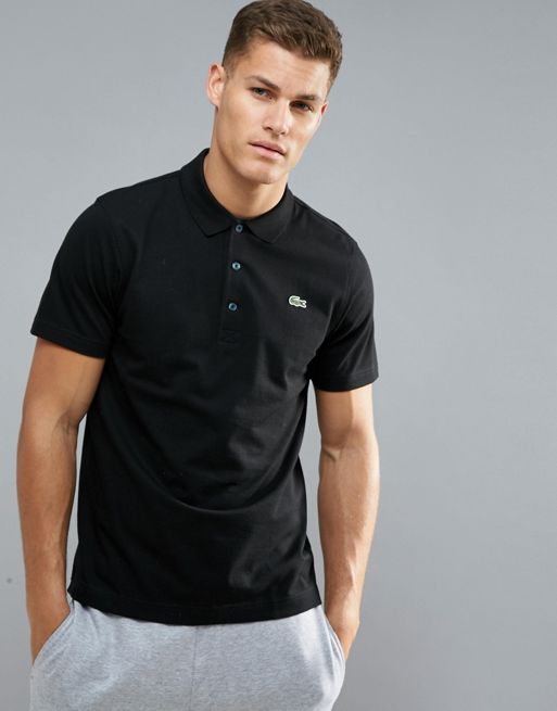 Lacoste Sport | Lacoste Sport Textured Ribbed Golf Polo Shirt in Black
