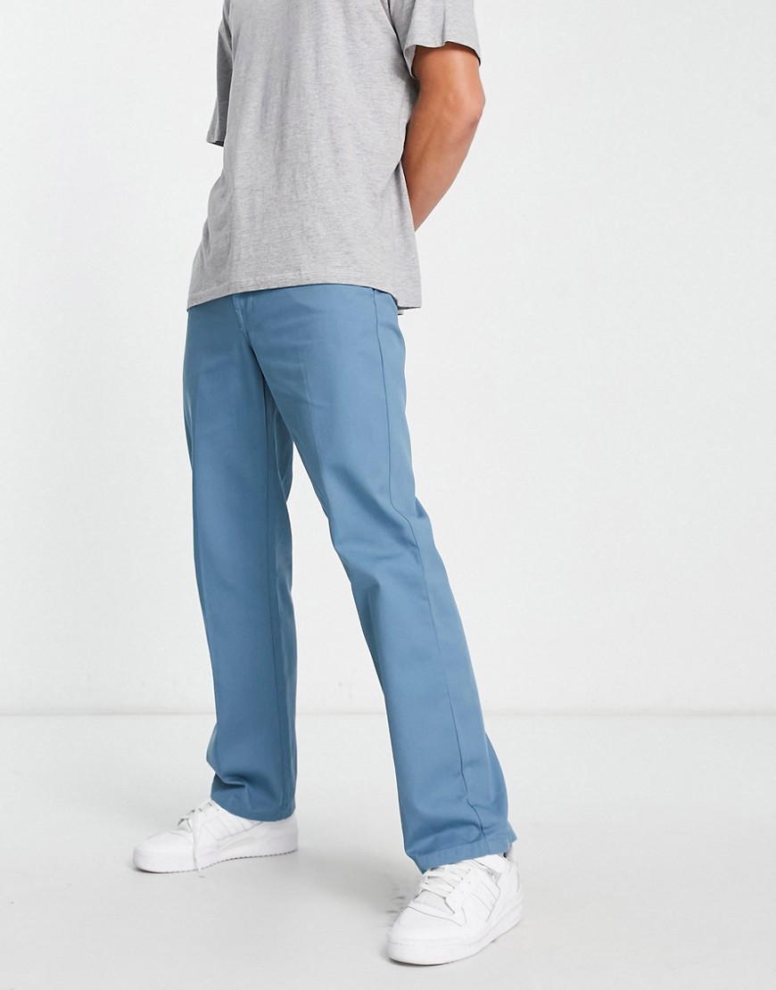 lacoste standard fit trousers in mid blue