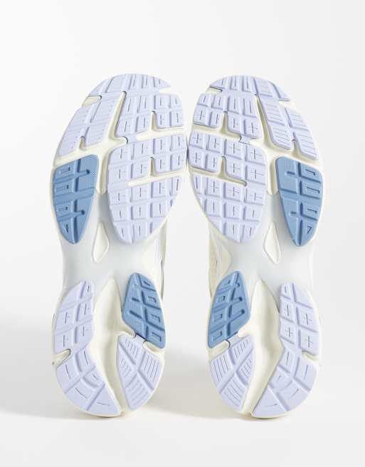 Lacoste storm 96 chunky trainer in off white and pale blue, 5 of 5