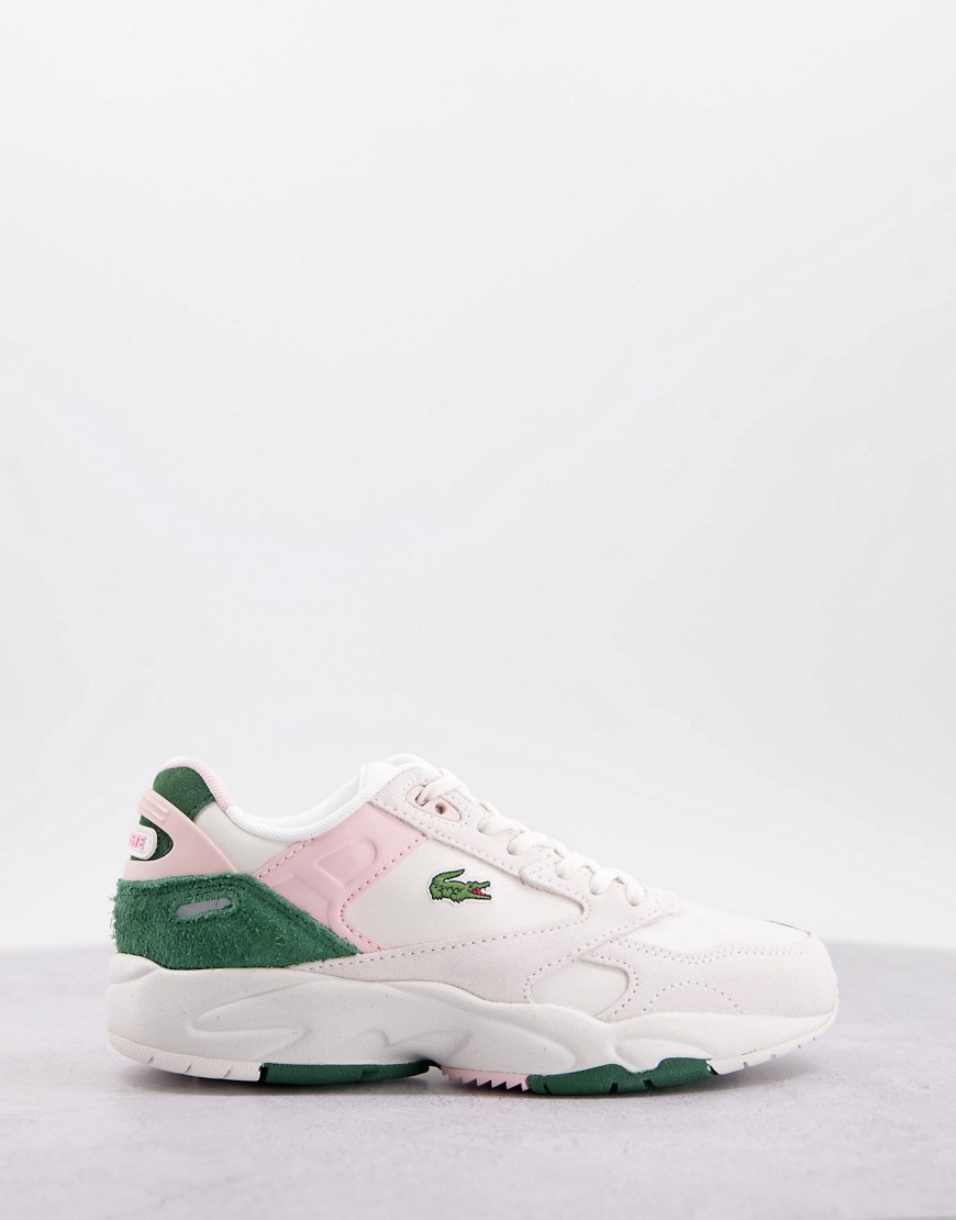 Lacoste Storm 96 LO suede mix chunky sneakers in multi