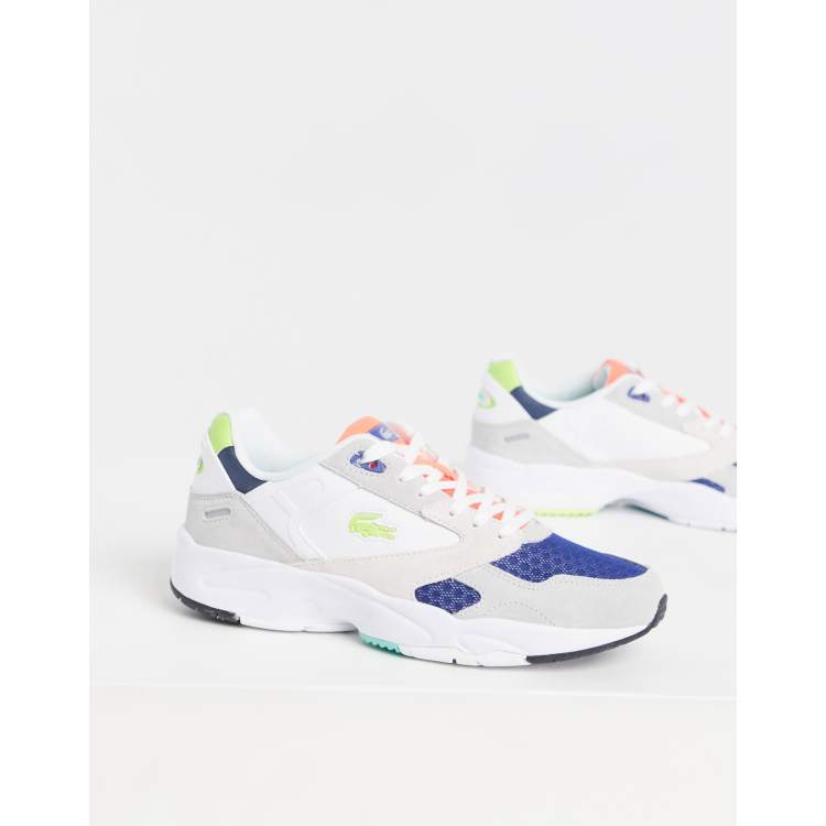 Lacoste storm 96 trainers in white multi ASOS