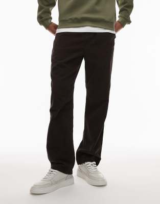 Lacoste Lacoste straight leg trousers in brown