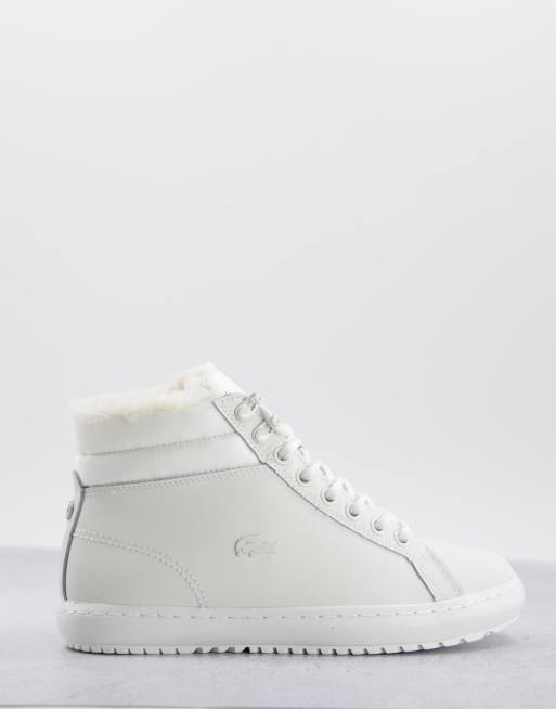 Lacoste Straightset Baskets montantes Blanc cass ASOS