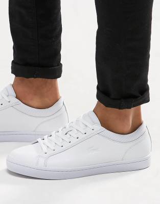 lacoste straightset leather trainers