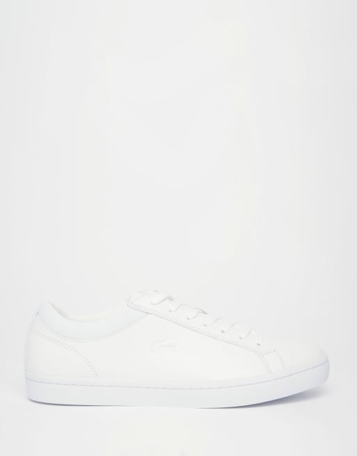 Lacoste men's straightset deals leather trainers