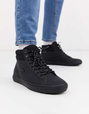 lacoste black boots