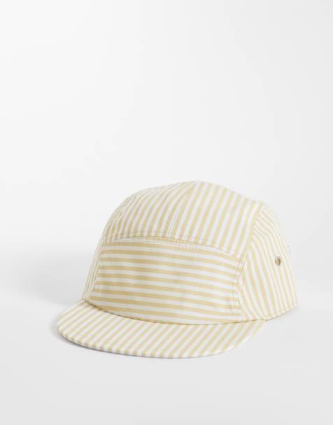 Lacoste stripe 5 panel cap in beige - view 1
