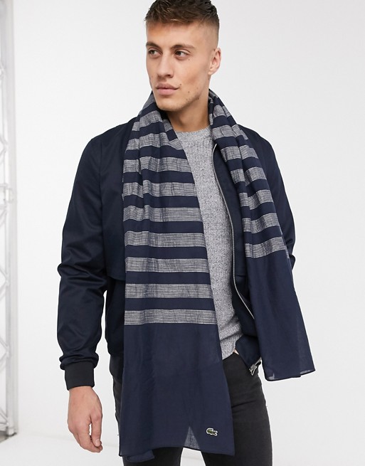 Lacoste stripe scarf