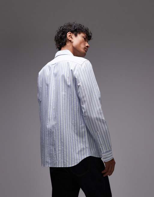 Lacoste stripe shirt in blue & white, 4 of 5