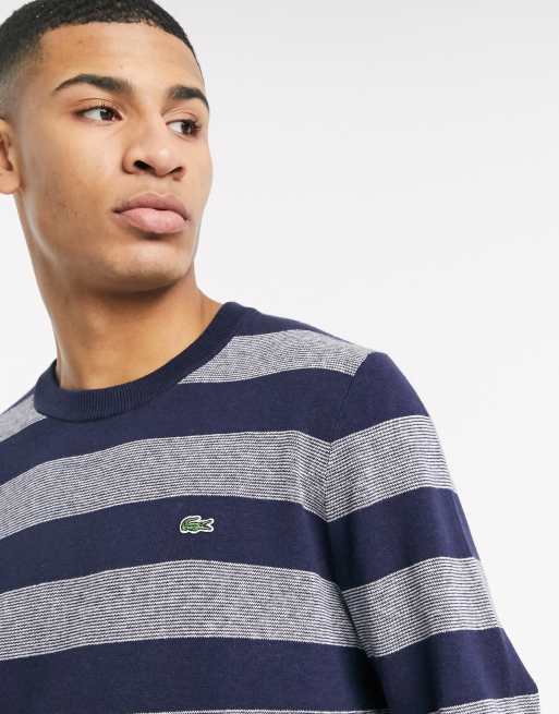 Lacoste striped clearance sweatshirt