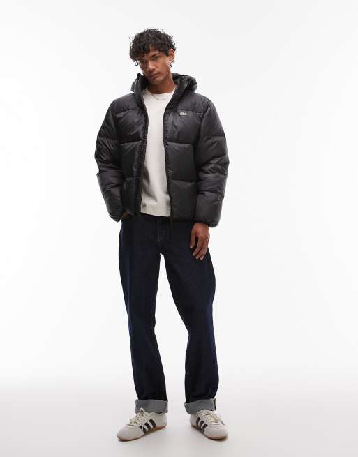 Lacoste – Svart pufferjacka med huva, 3 av 4