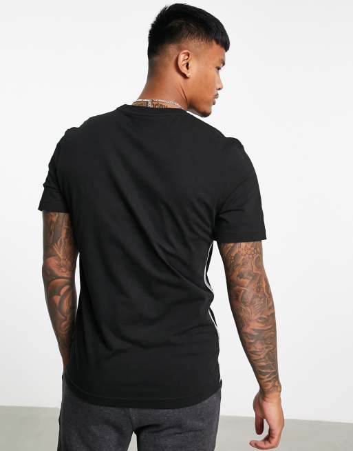 Lacoste – Svart t-shirt med tejpad detalj på sidan, 2 av 4