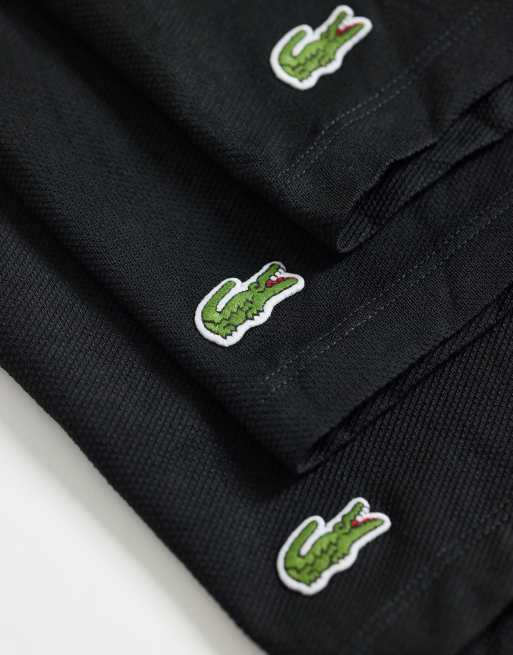 Lacoste – Svarta boxershorts med gröna midjeband, 3-pack, 2 av 3