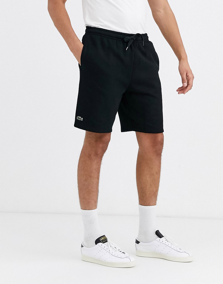 Lacoste – Svarta jersey-shorts