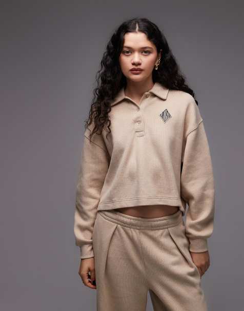 Lacoste - Sweat à col polo - Beige - view 1