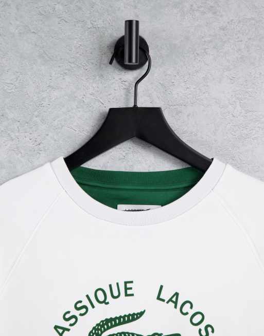Lacoste - Sweat avec logo classique - Blanc, 3 de 4
