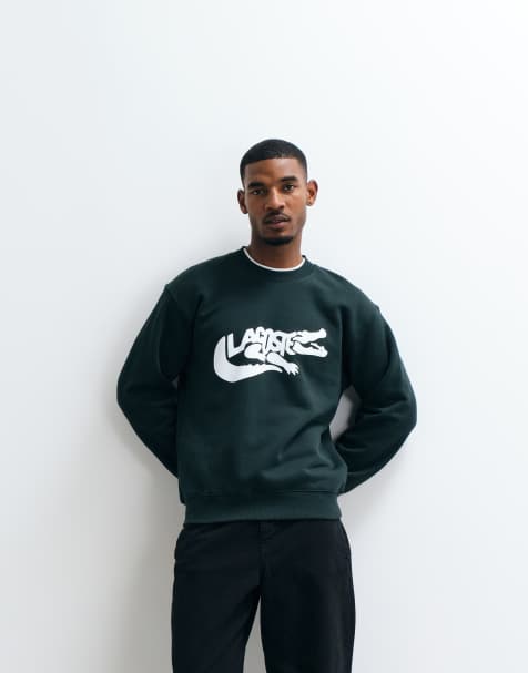 Lacoste sweat-shirt à logo crocodile vert - view 1