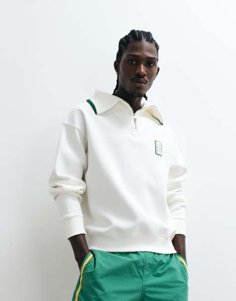 Lacoste - Sweat-shirt classique style polo à col zippé avec logo - Blanc - view 1