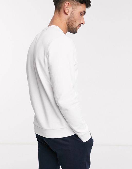 Lacoste Blanc Tee Shirt Ras Du Cou Manc – camiseta – hombre