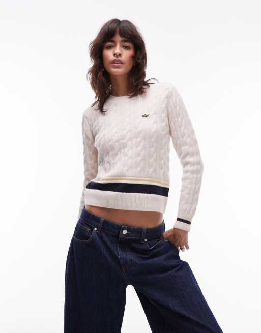 Lacoste sweater in cream