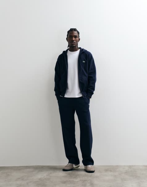 Lacoste sweatpants med avslappnad passform och logga i navy - view 1