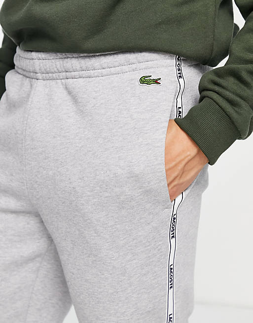Lacoste sweatpants with side taping in gray | ASOS
