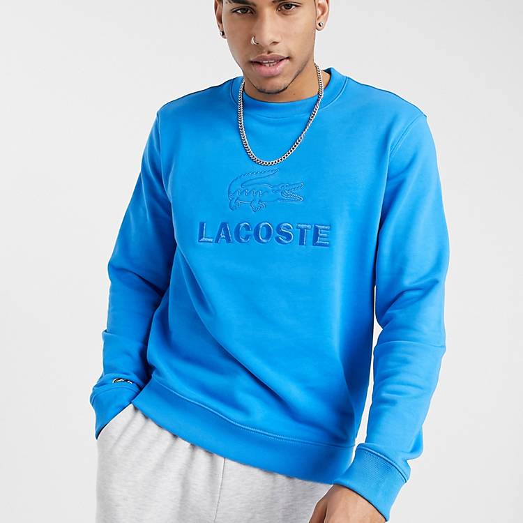 Lacoste – Sweatshirt aus Baumwoll-Fleece mit Logostickerei | ASOS