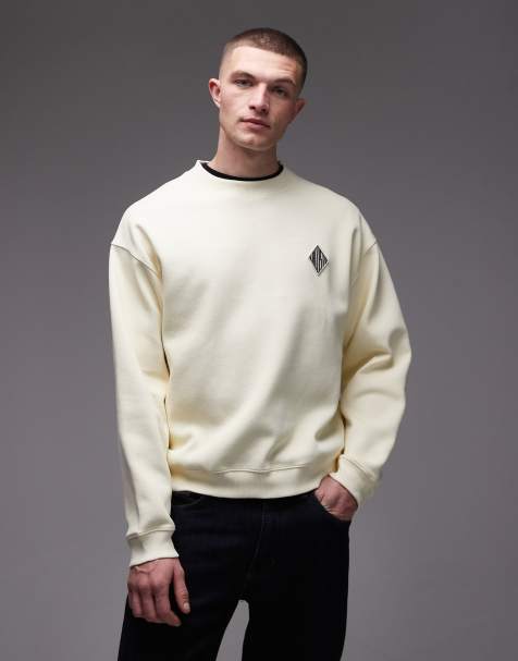 Lacoste – Sweatshirt in Gelb mit Logo - view 1